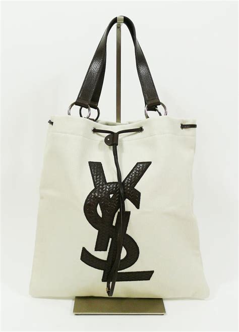 yves saint laurent canvas tote bag|saint laurent shopper tote.